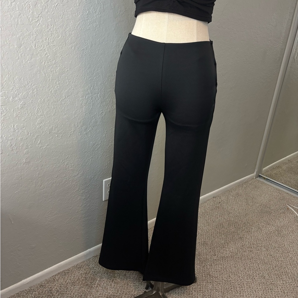 Princess Polly Hip Cut Out Flare Black Pants